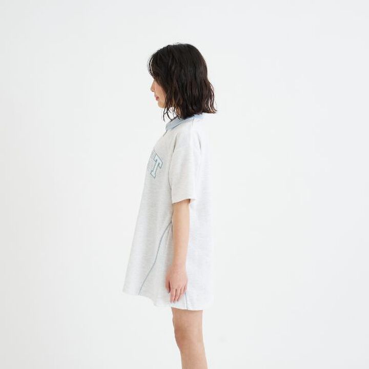 Numbered Half-Zip Ponte One-Piece Dress,Black, medium image number 16