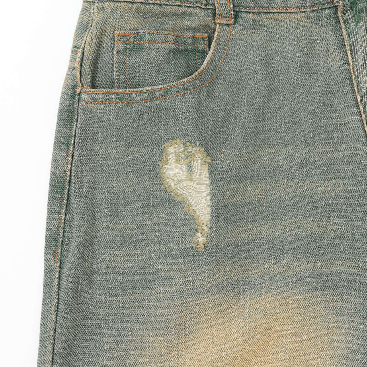 [LTXC] Distressed Wide Pants,Blue, large image number 18