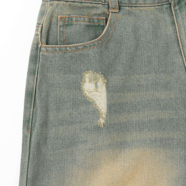 [LTXC] Distressed Wide Pants,Blue, medium image number 18
