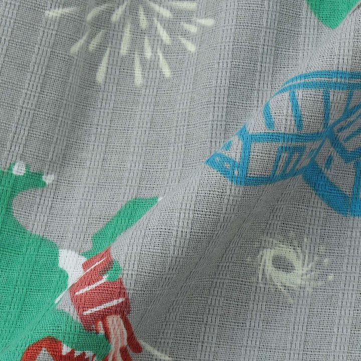 Dinosaur Print Jinbei,Gray, medium image number 10