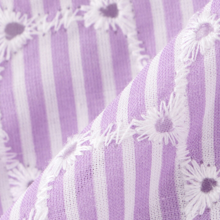 Frilled Sleeve Stripe Shirt Dress,Lavender, medium image number 9