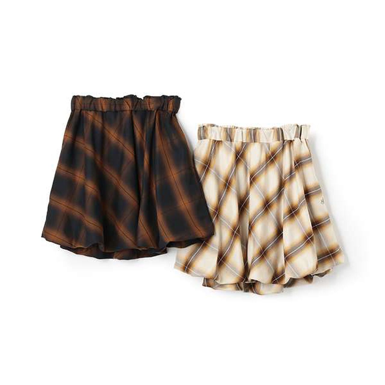 [AMI] Check Balloon Skirt & Inner Pants Set,Beige, large image number 12