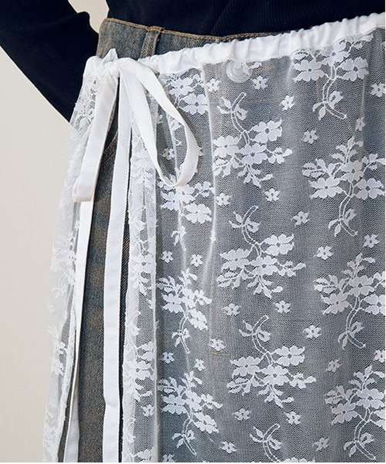 Lace Wrap Skirt,Ivory, large image number 8