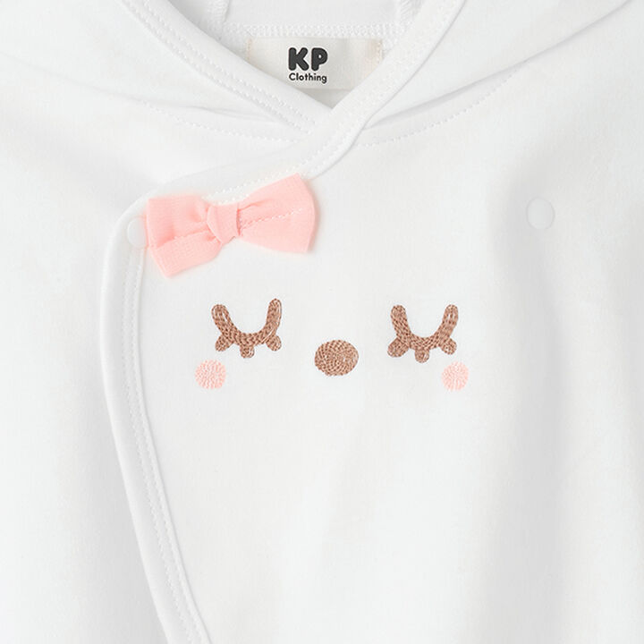 Mimi Face Embroidery & 3D Ear Cape,Off white, medium image number 3