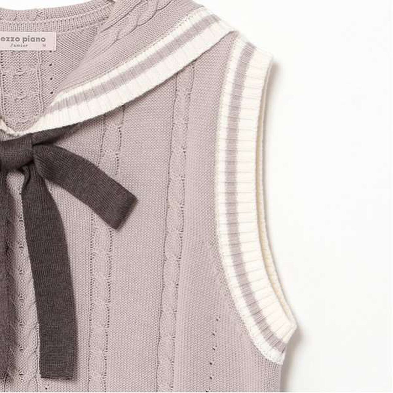 Sailor Knitwear Vest & T-Shirt Set,Gray, large image number 16