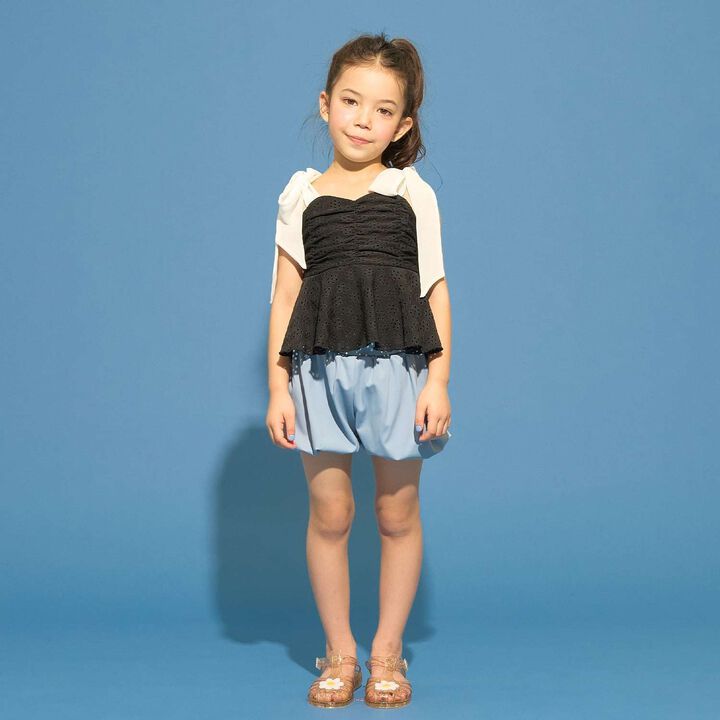 [SWIM] [UV Protection] Lace Top & Balloon Pants Separate Swimsuit,Off white, medium image number 18
