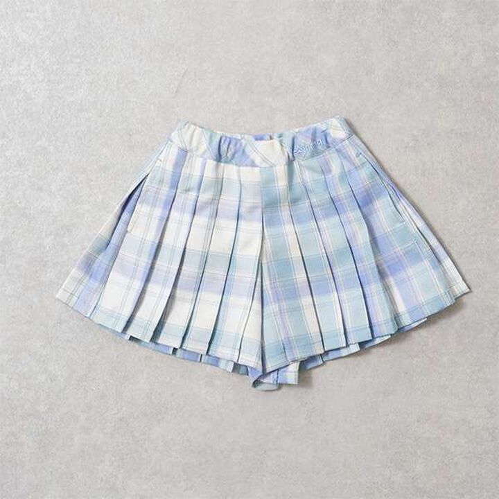 Check Pleated Culotte Pants,Pink, medium image number 7