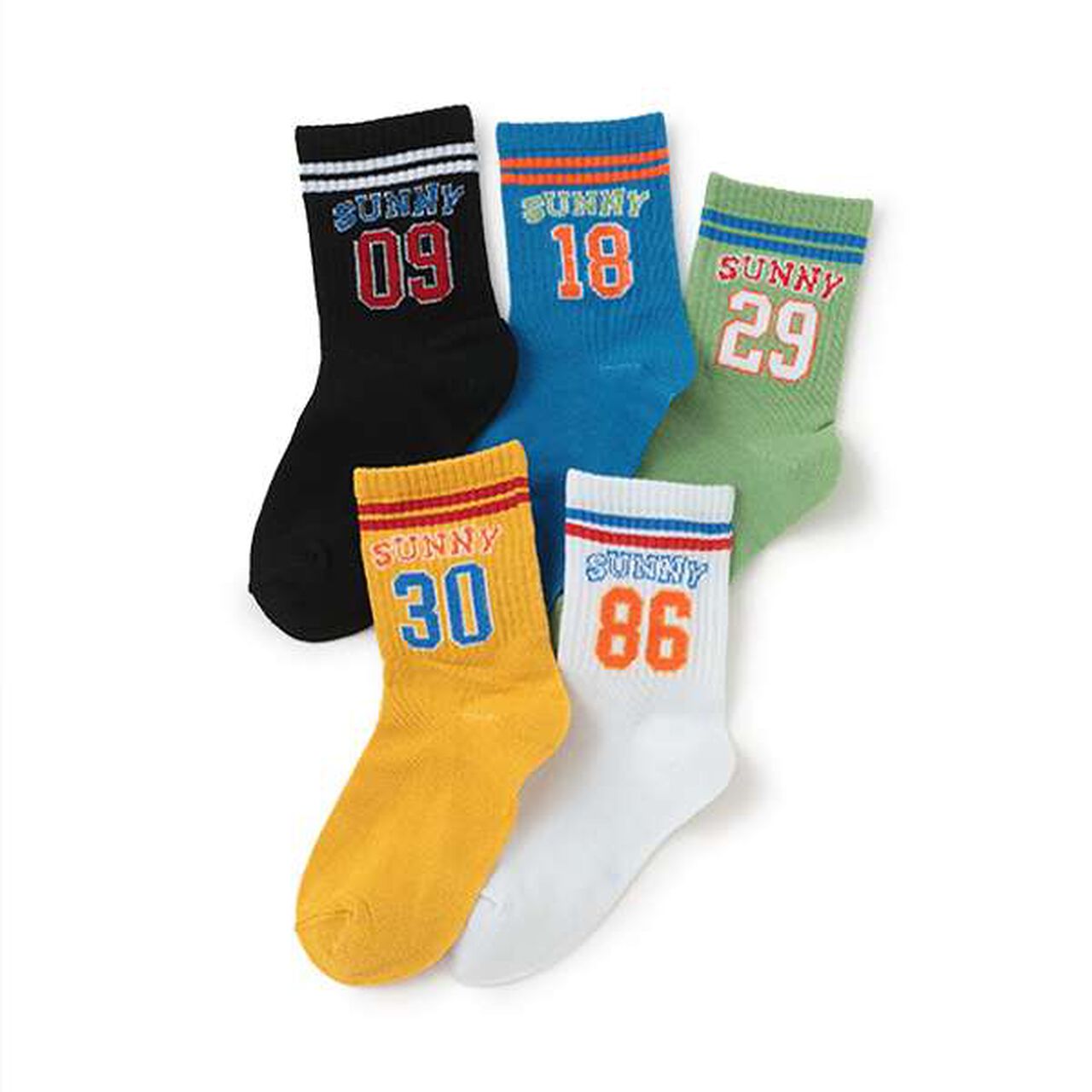 Numbered Assortment Socks,Black, large image number 12