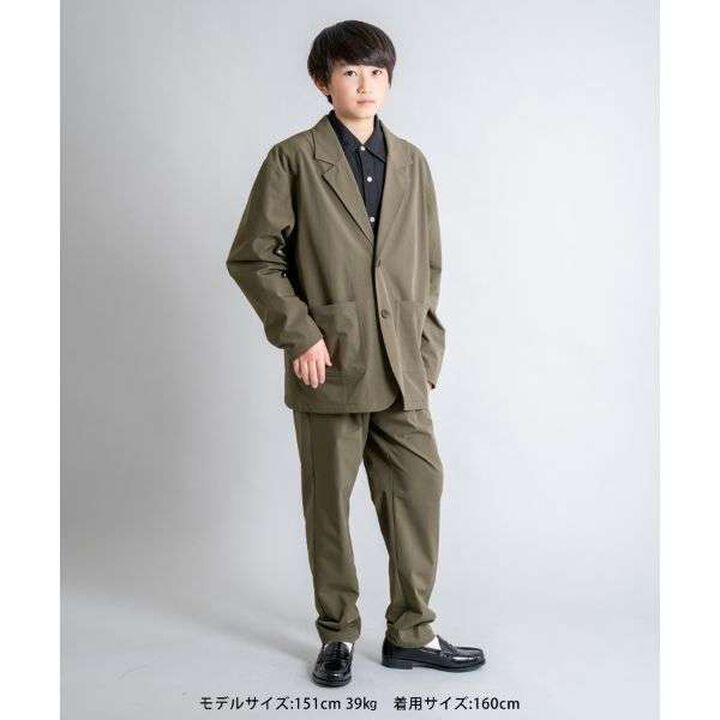 Nylon Stretch Tailored Jacket [Set Up Compatible],Charcoal gray, medium image number 9