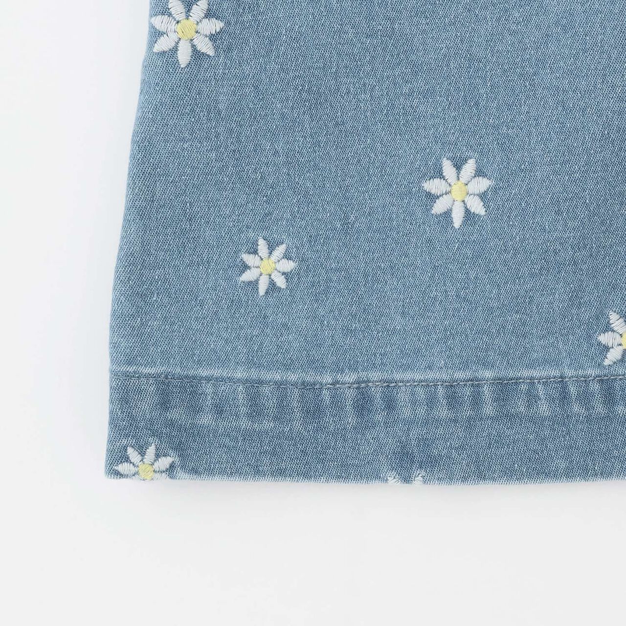 Flower Embroidery Jumper Skirt,Pearl white, large image number 7