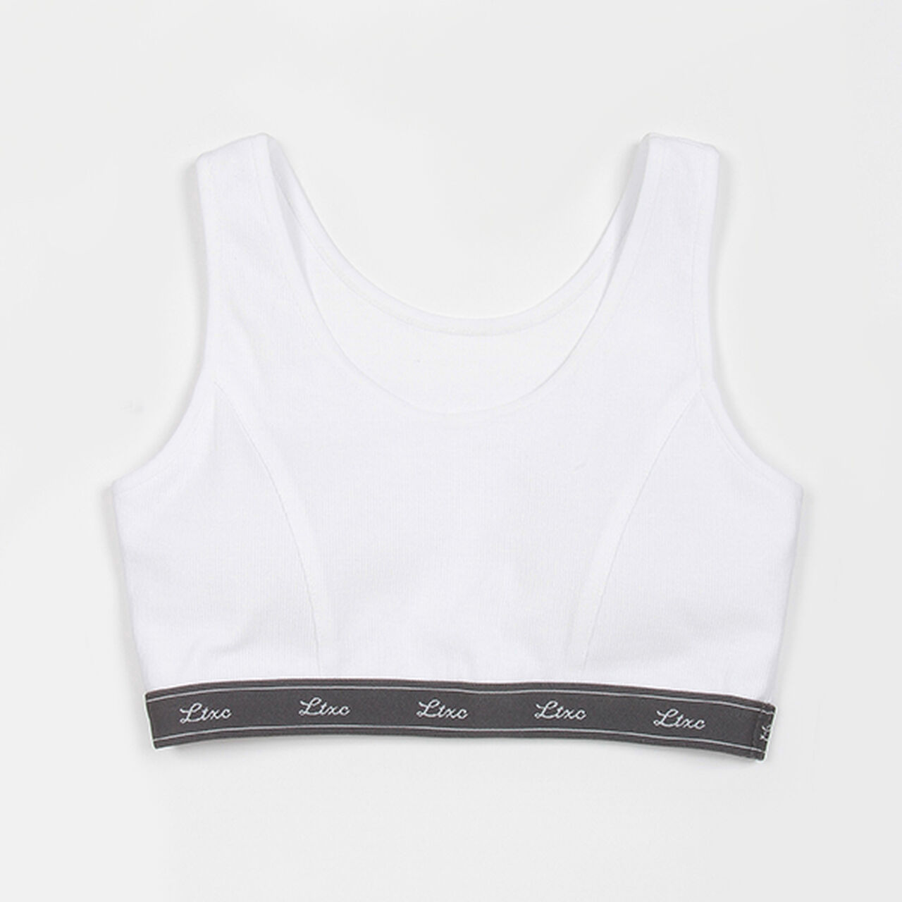[LTXC] Ribbed Half Top,White, large image number 2