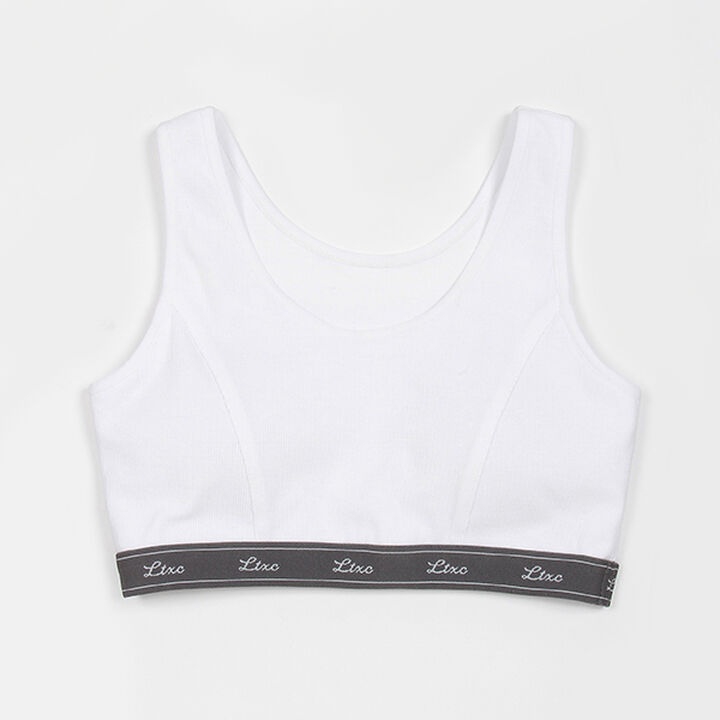 [LTXC] Ribbed Half Top,White, medium image number 2