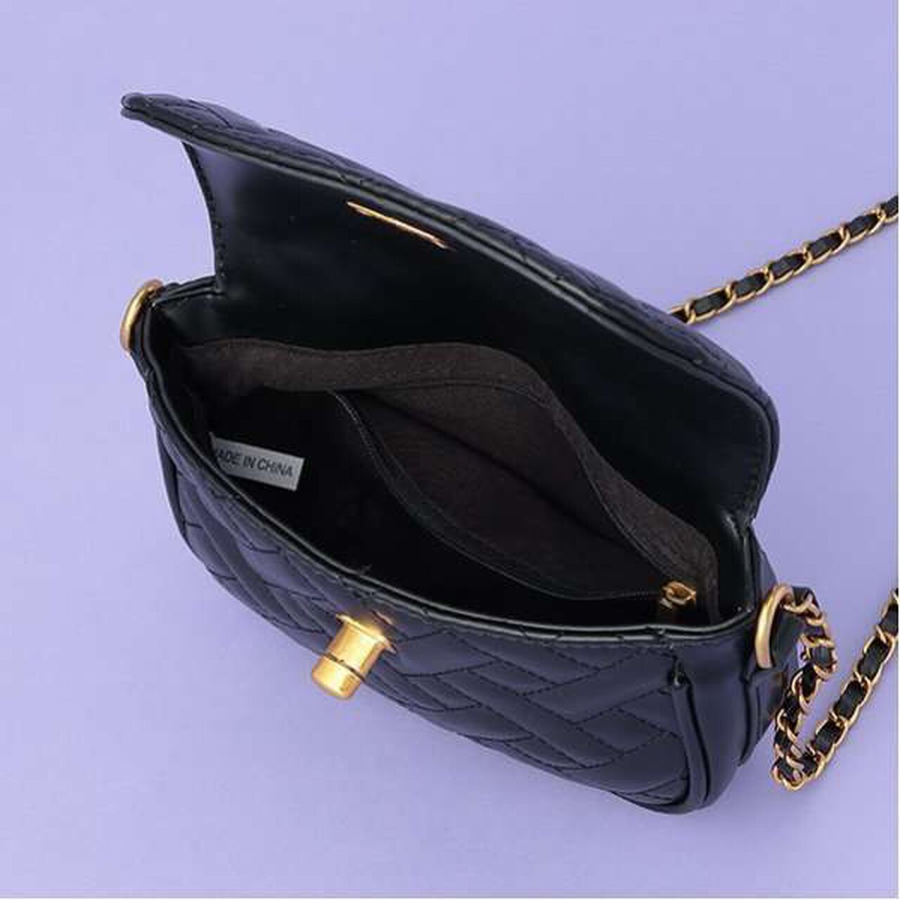 Quilted Shoulder Bag,Beige, large image number 4