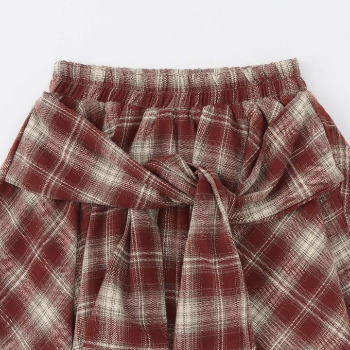 [LTXC] Waist Wrap Style Checkered Culottes,Black, medium image number 9