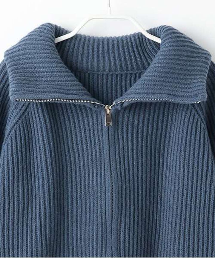 Stand Zip Knitwear,Top gray, medium image number 15