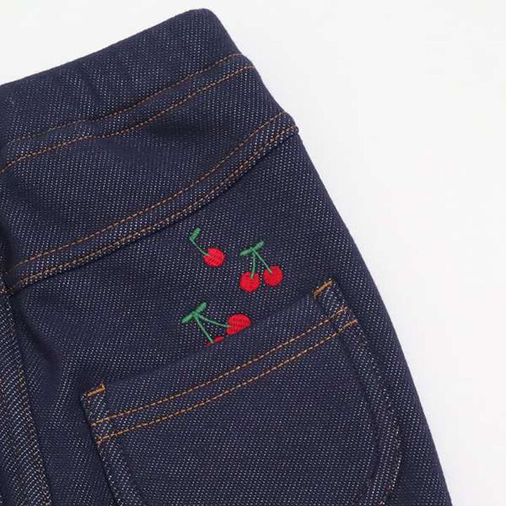 KP Denim Knit Shaggy Lined Pants [80-90],Black, medium image number 5