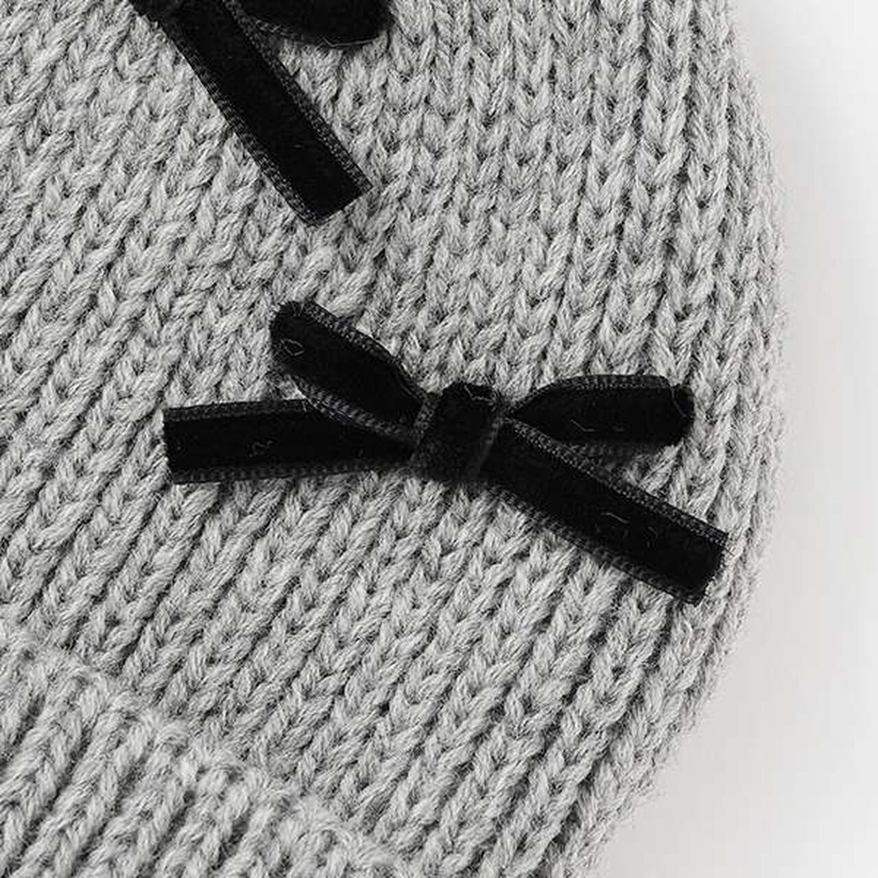 Ribbon Knit Hat,Ivory, large image number 3
