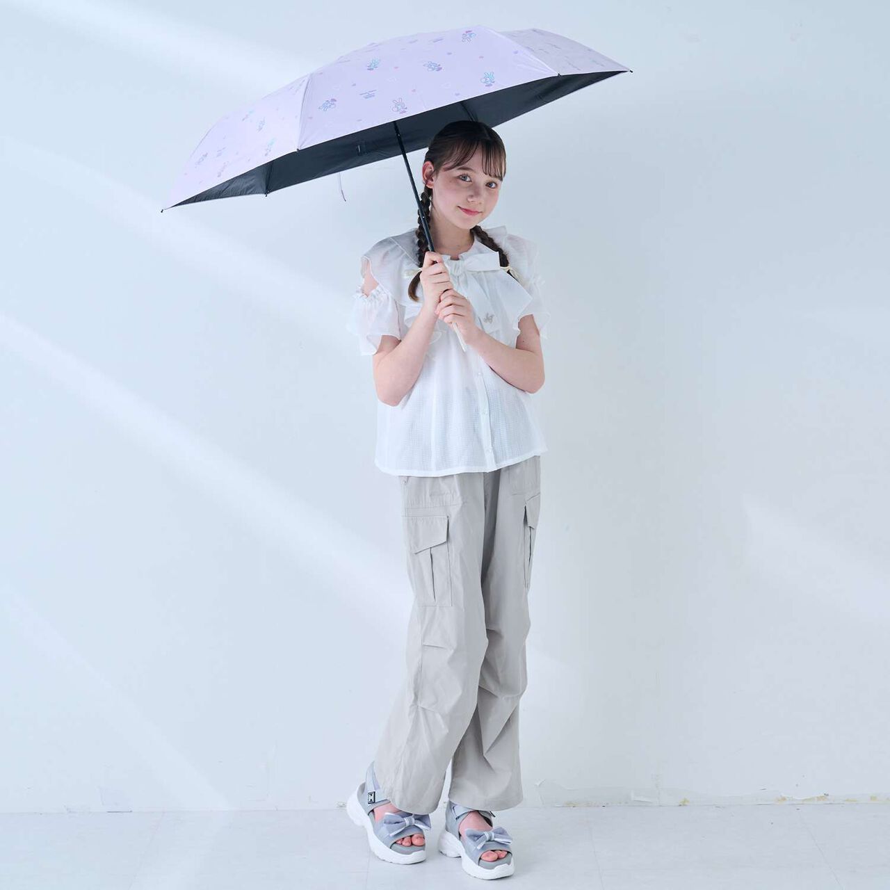 [Berrie-chan] UV 100% Light Blocking Heat Shielding All-Weather Foldable Umbrella,Pink, large image number 13