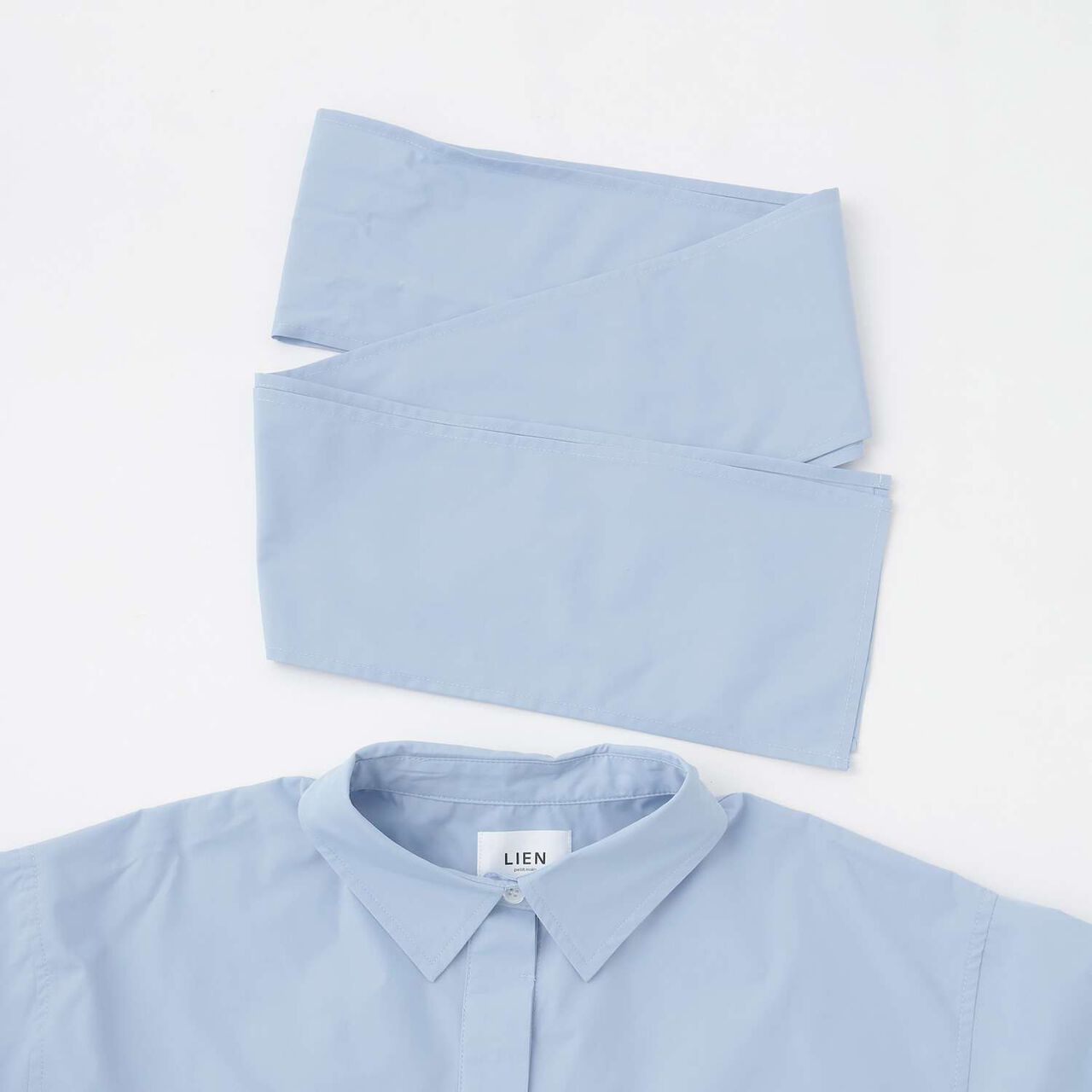 [Formal] Blouse with Tie,Blue, large image number 11
