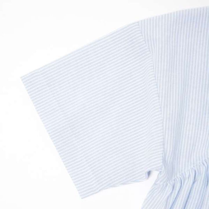 Boiled Gathered One-Piece Dress,Off white, medium image number 8