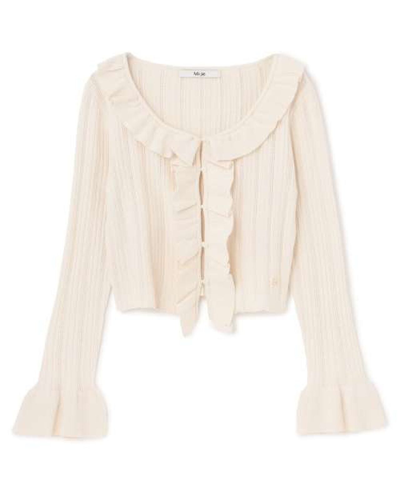 Many Frill Lace Cardigan,Ivory, large image number 5