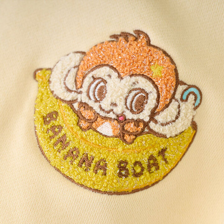 Lucky Sagara Embroidery Sweatshirt,Cream, medium image number 5