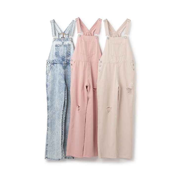 Damage Loose Overalls,Off white, medium image number 2