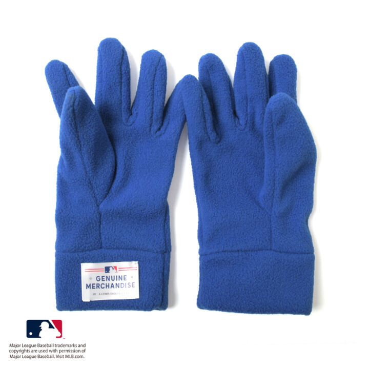 [MLB] Team Logo Fleece Gloves,Black, medium image number 2