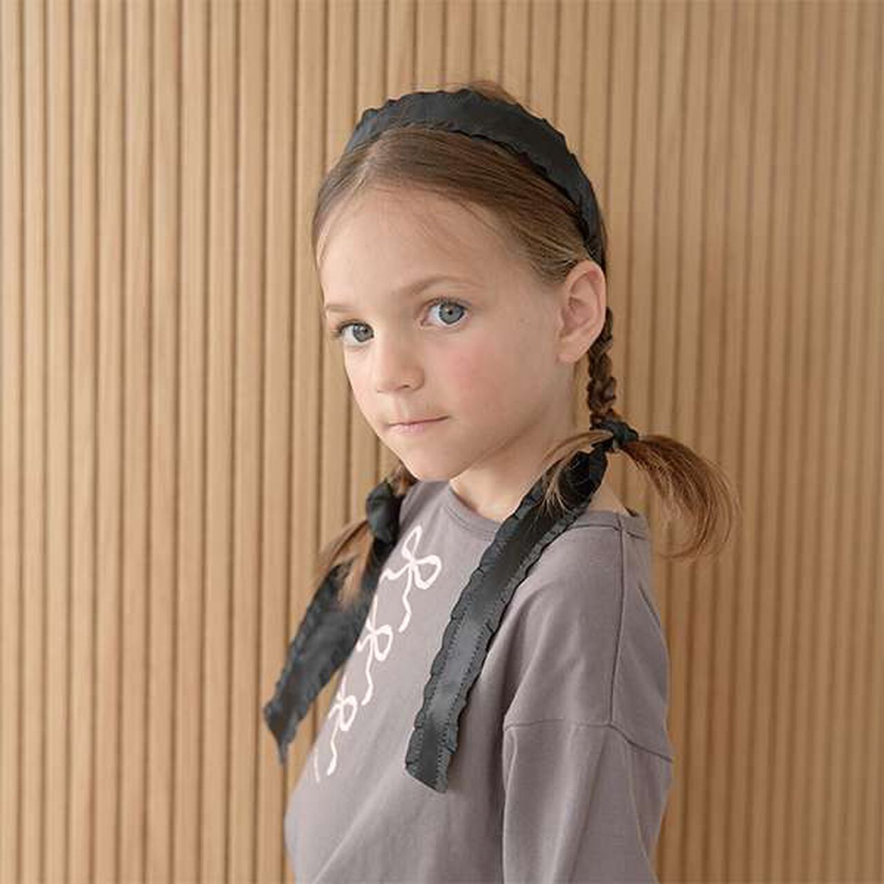 Frill Ribbon Tape Headband,Moss green, large image number 12