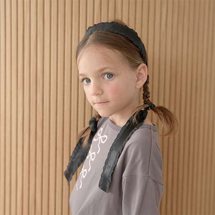 Frill Ribbon Tape Headband,Moss green, medium image number 12