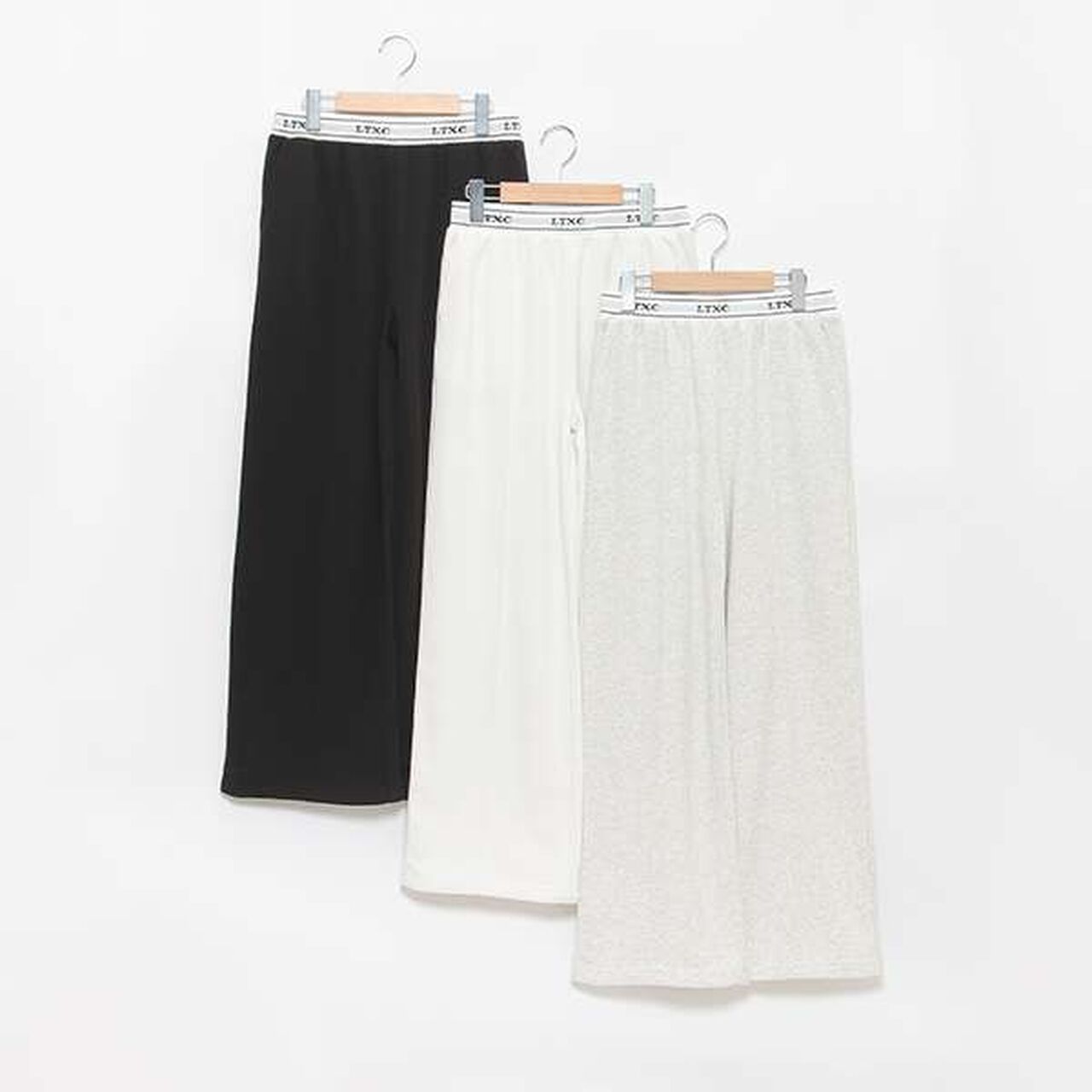 [LTXC] Quick-Dry Absorbent Waist Logo Sweatpants,Smoke white, large image number 11