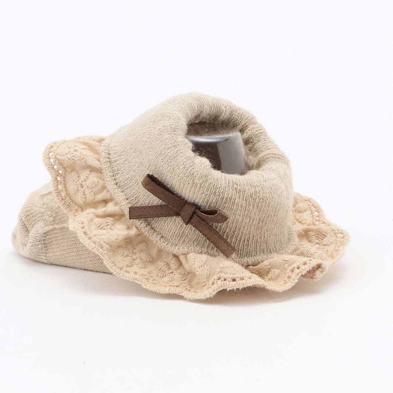 Folded Frill Cup Socks,Light pink, large image number 3