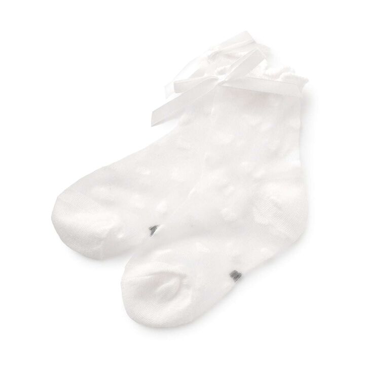 Sheer Crew Socks,Off white, medium image number 1