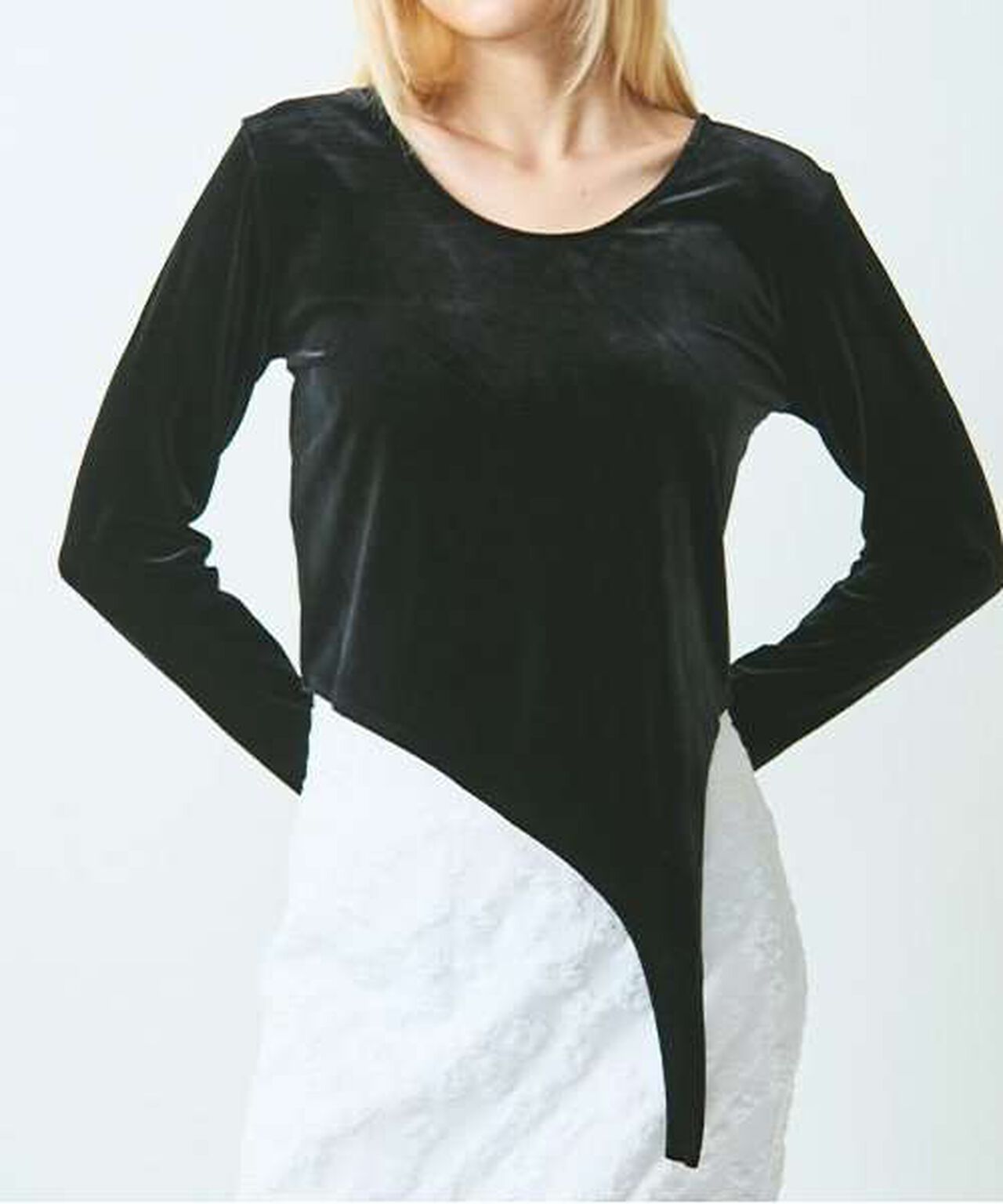 Velour Sequin Pullover,Blue gray, large image number 18