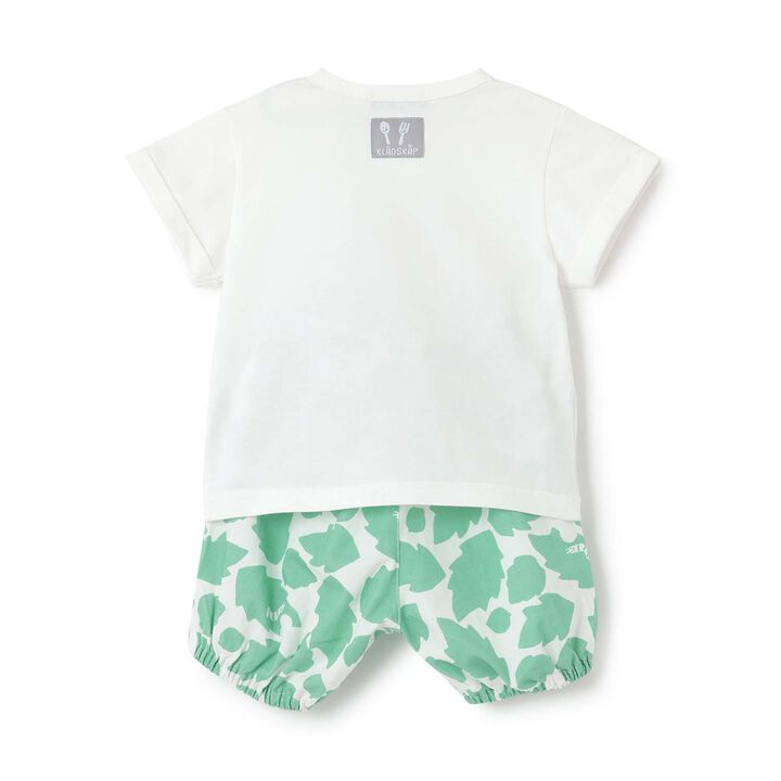 Tomato Appliqu&eacute; Short Sleeve T-Shirt Outfit Set,Off white, medium image number 1