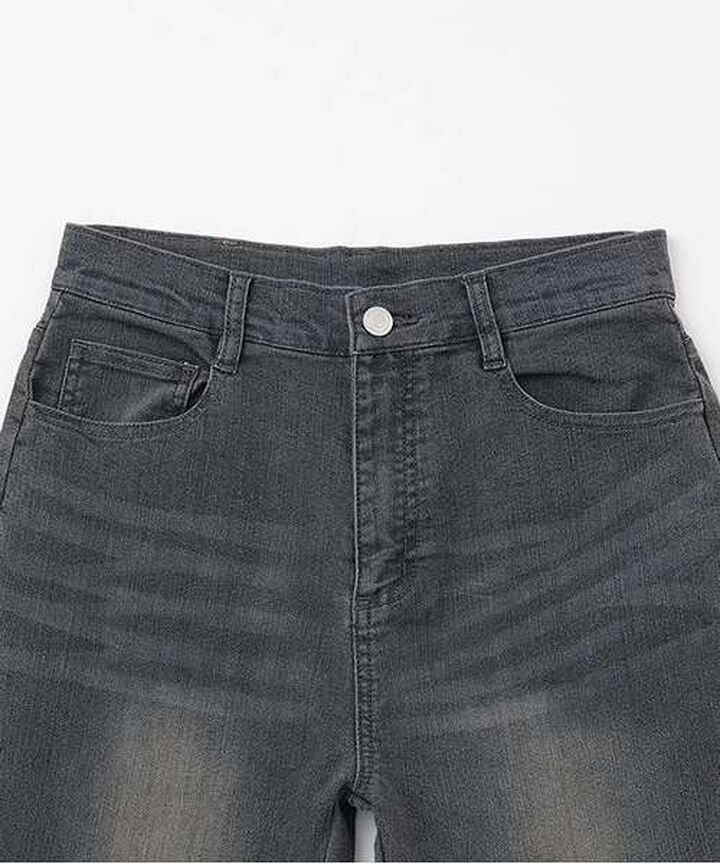 Fringe Denim Flare Pants,Light blue, medium image number 13