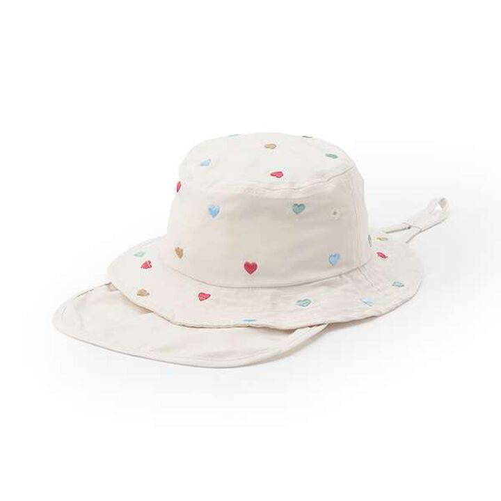 [Heat-Resistant] Embroidered Bucket Hat,Off white, medium image number 9
