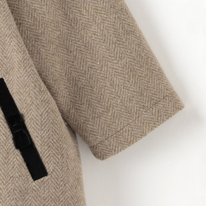 [Link/Washable] Double-Breasted Coat,Navy, medium image number 12