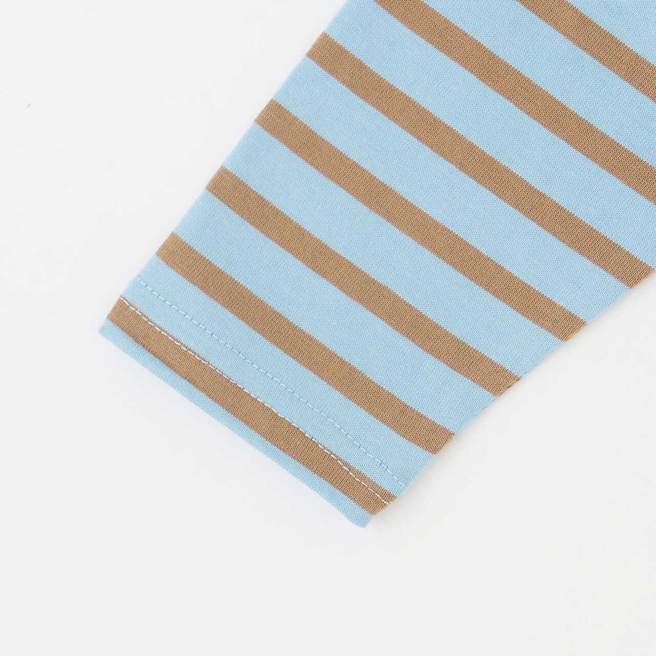 Anti-Stain Stripe Long-Sleeve T-Shirt,Yellow, large image number 7