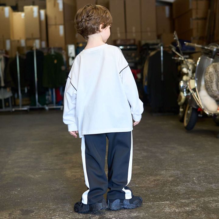 [MNCM] [Comfortable Jersey Fabric] Piping Big T-Shirt,Charcoal gray, medium image number 22