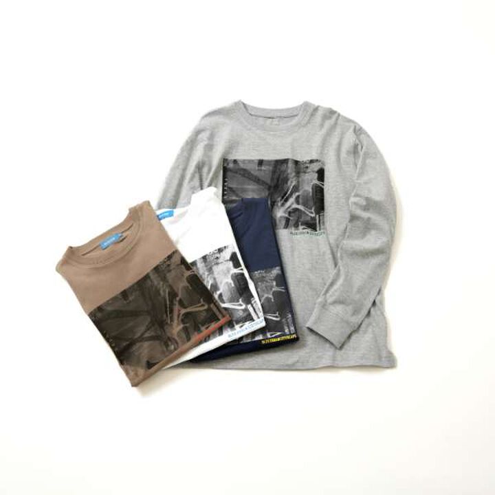 Photo Front Print Long-Sleeve T-Shirt,White, medium image number 3