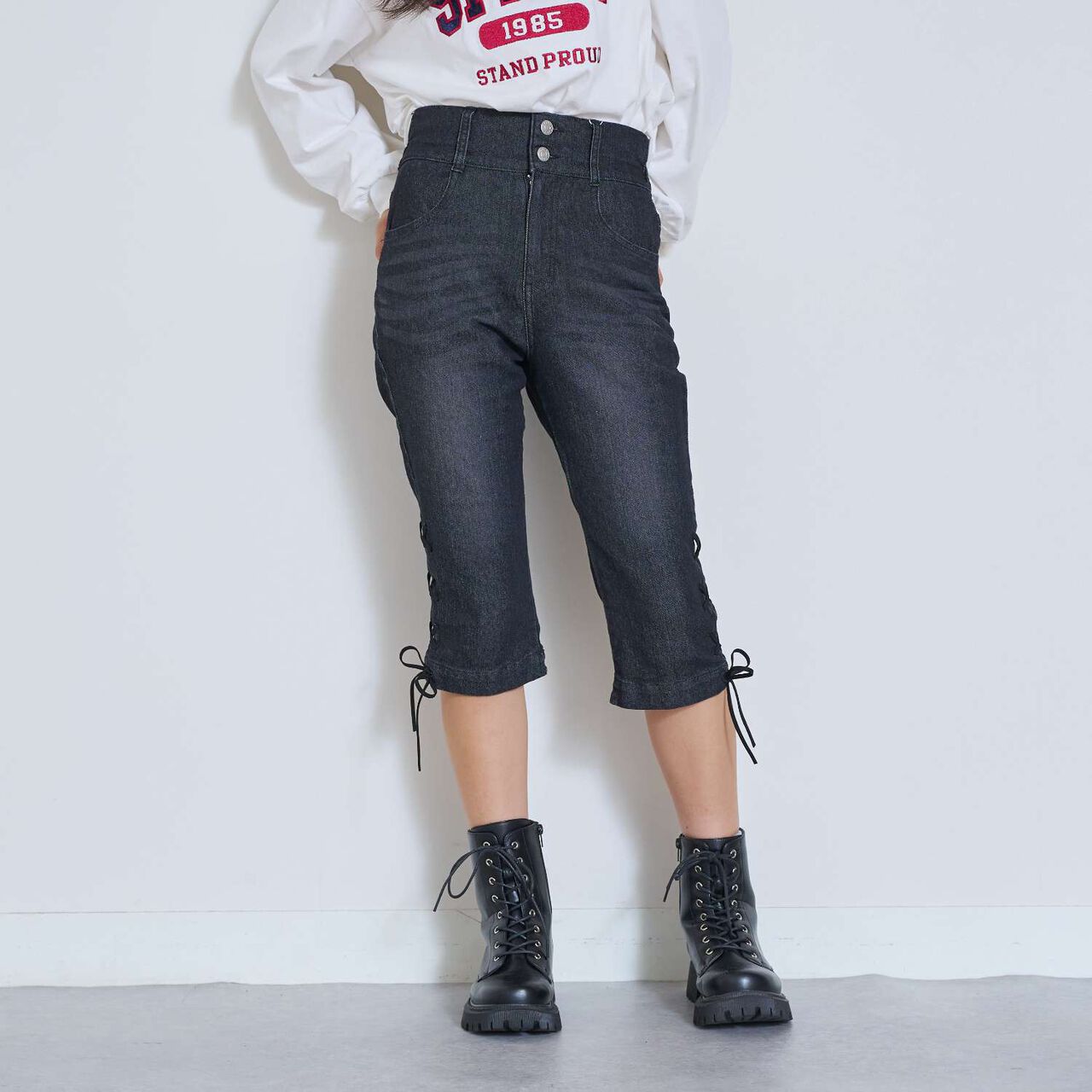 [LTXC] Effortless Style Capri Pants,Gray, large image number 3