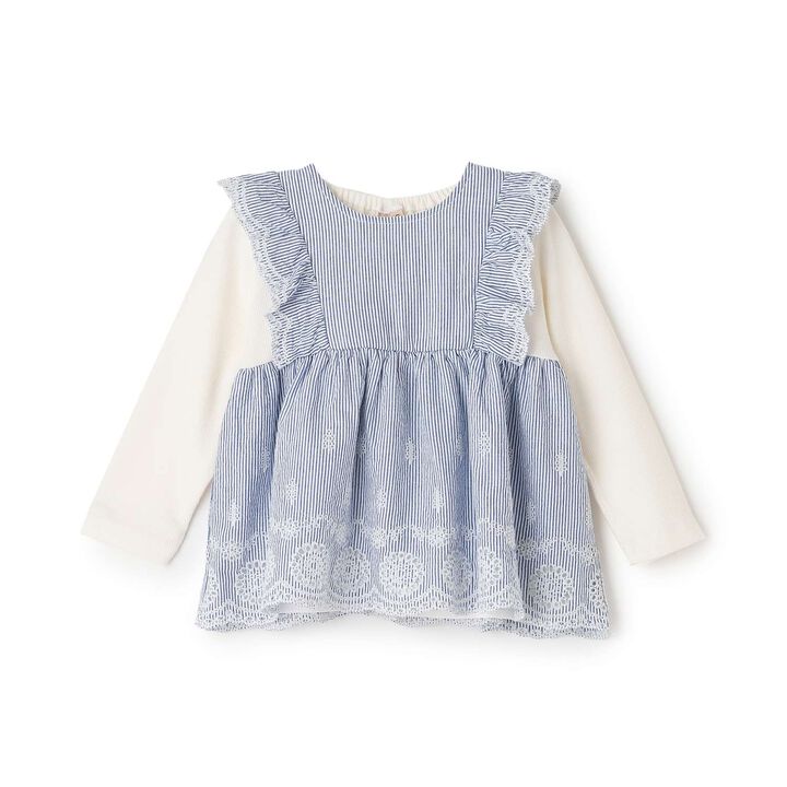 Link Shoulder Frill Long-Sleeve Tunic,Multi color, medium image number 5