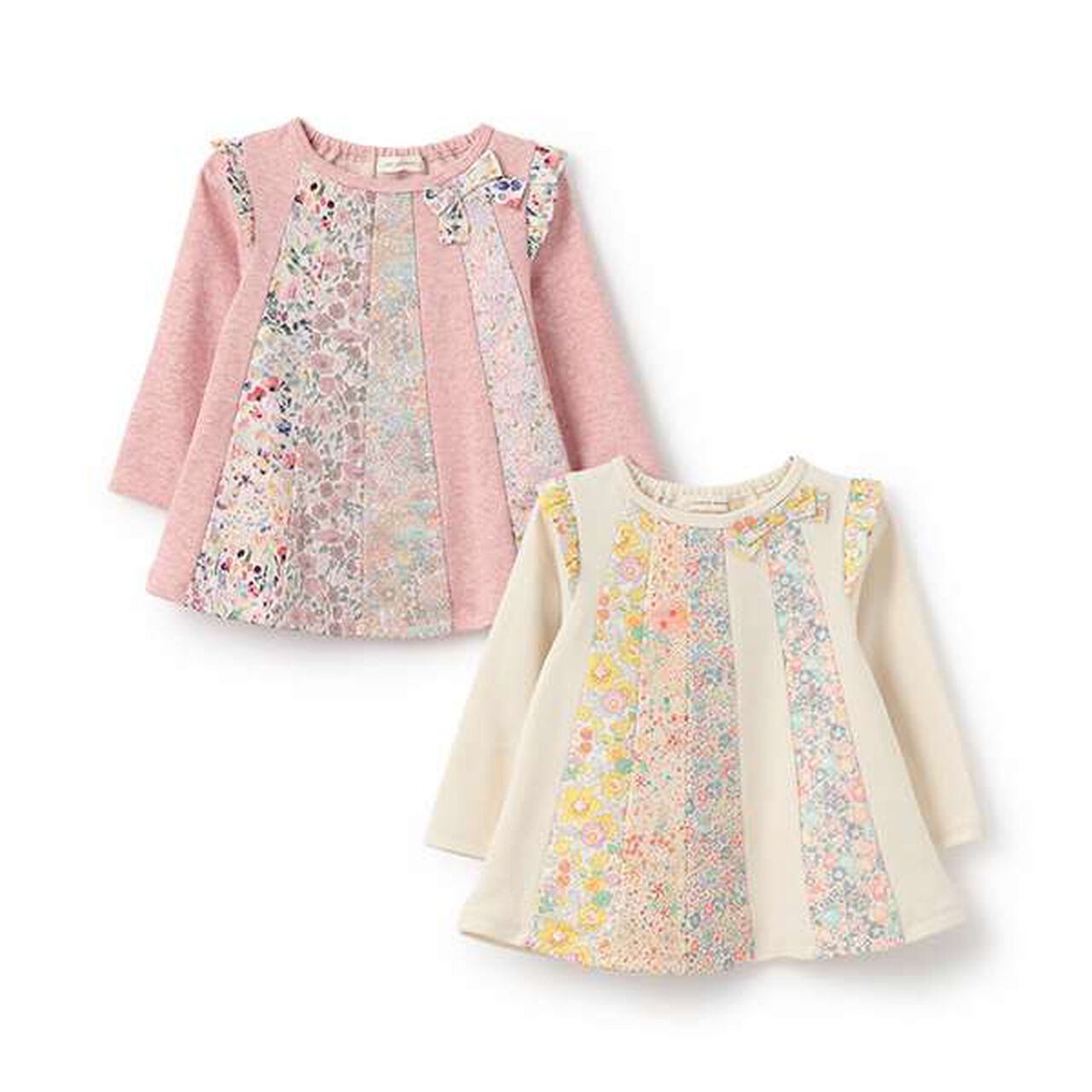 [Made in Japan] Liberty Fabric Patchwork Sweatshirt,Pearl white, large image number 9