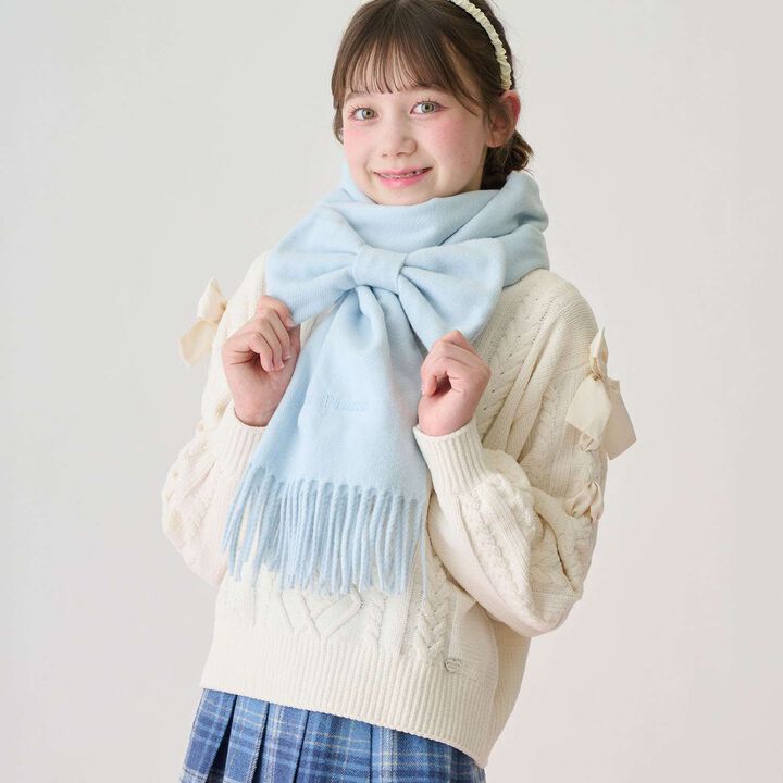 Scarf with Ribbon Chouchou,Light pink, medium image number 9