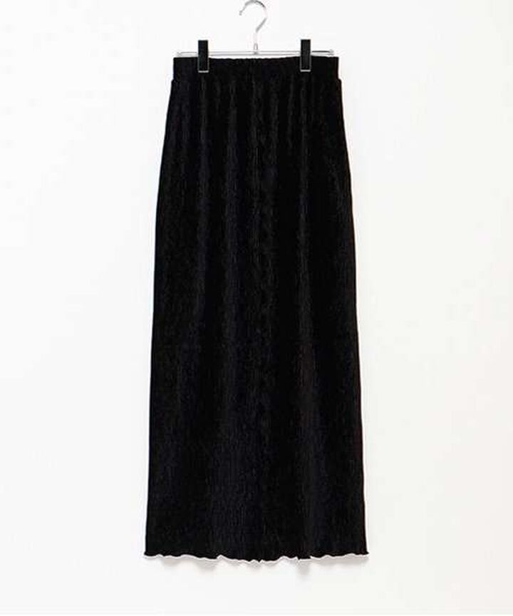 Velour Pleated Skirt,Blue gray, medium image number 19