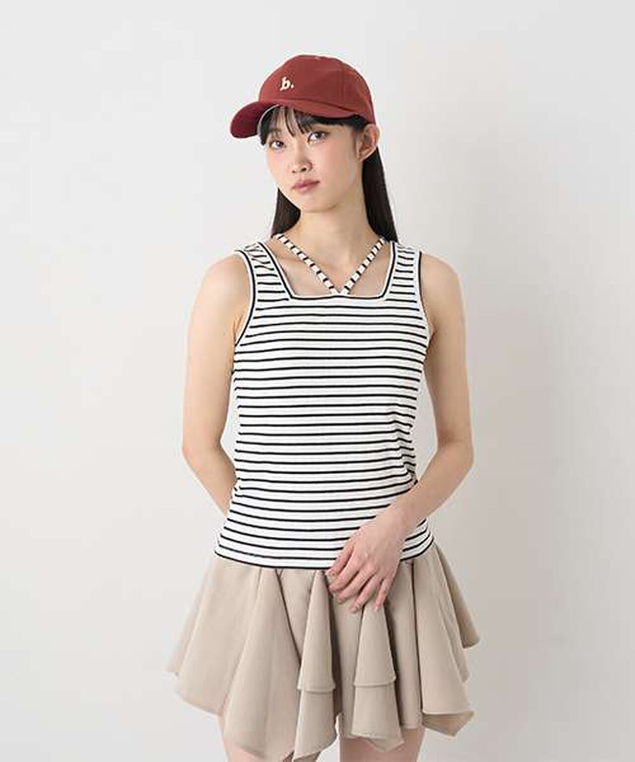 Black Cross Halter Tank,Multi color, large image number 0