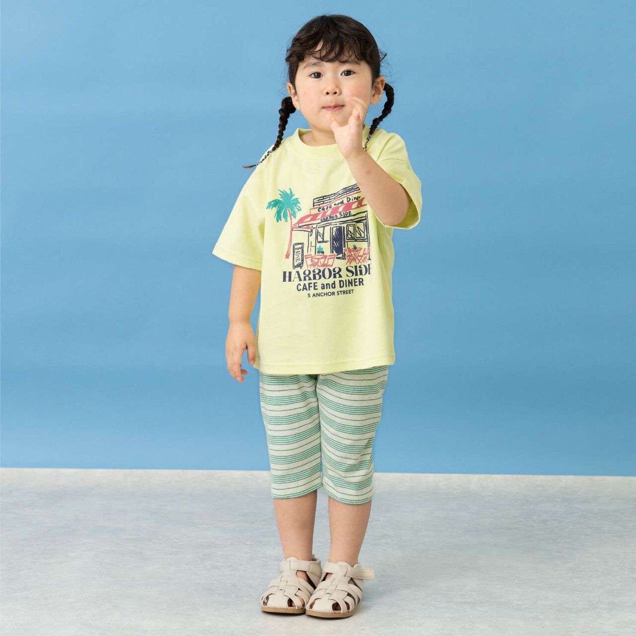 [365D.] Assorted Beach Print Cotton 100% Short Sleeve T-Shirt,Milky white, large image number 7