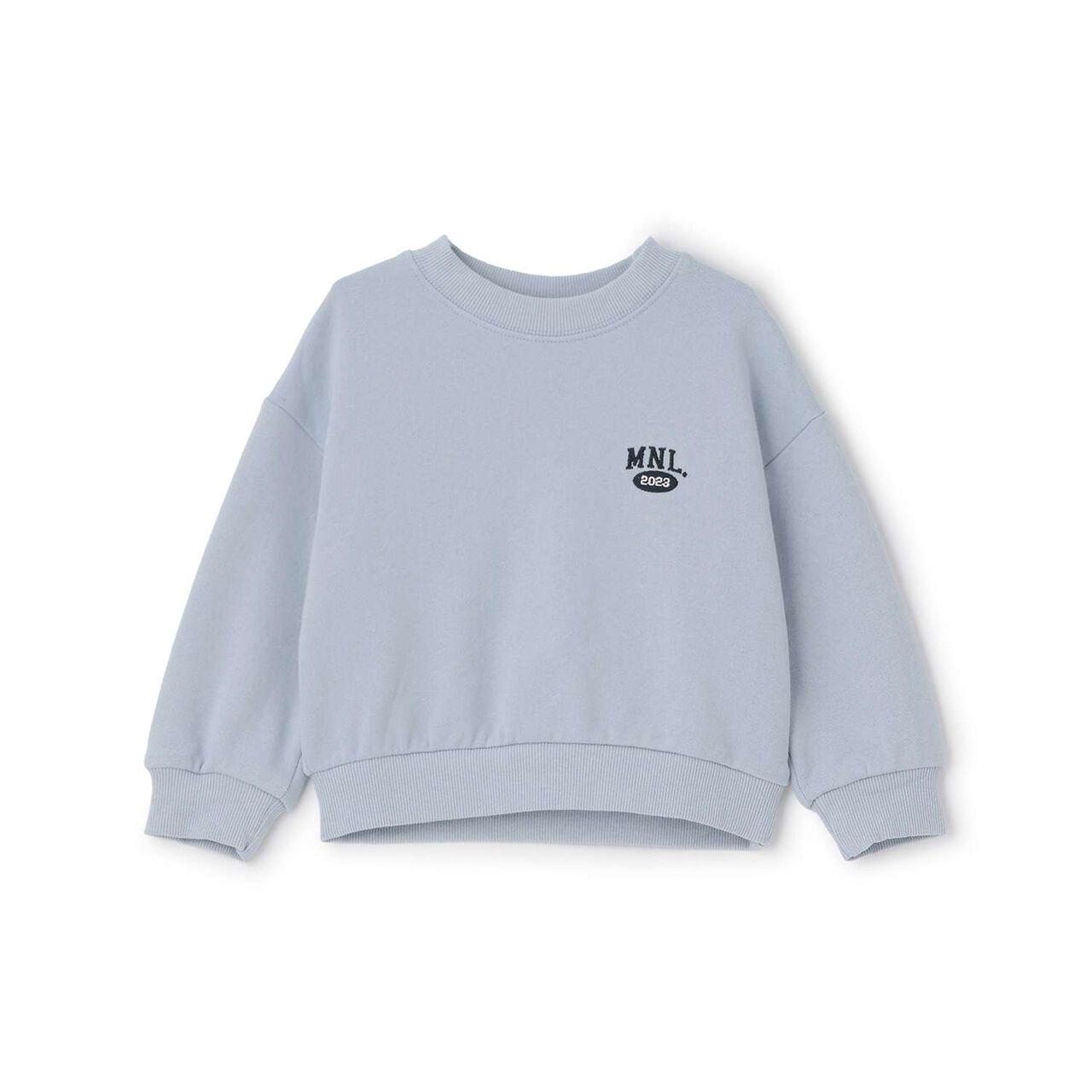 [DailyME] 100% Cotton Basic Sweatshirt,Sax blue, large image number 0