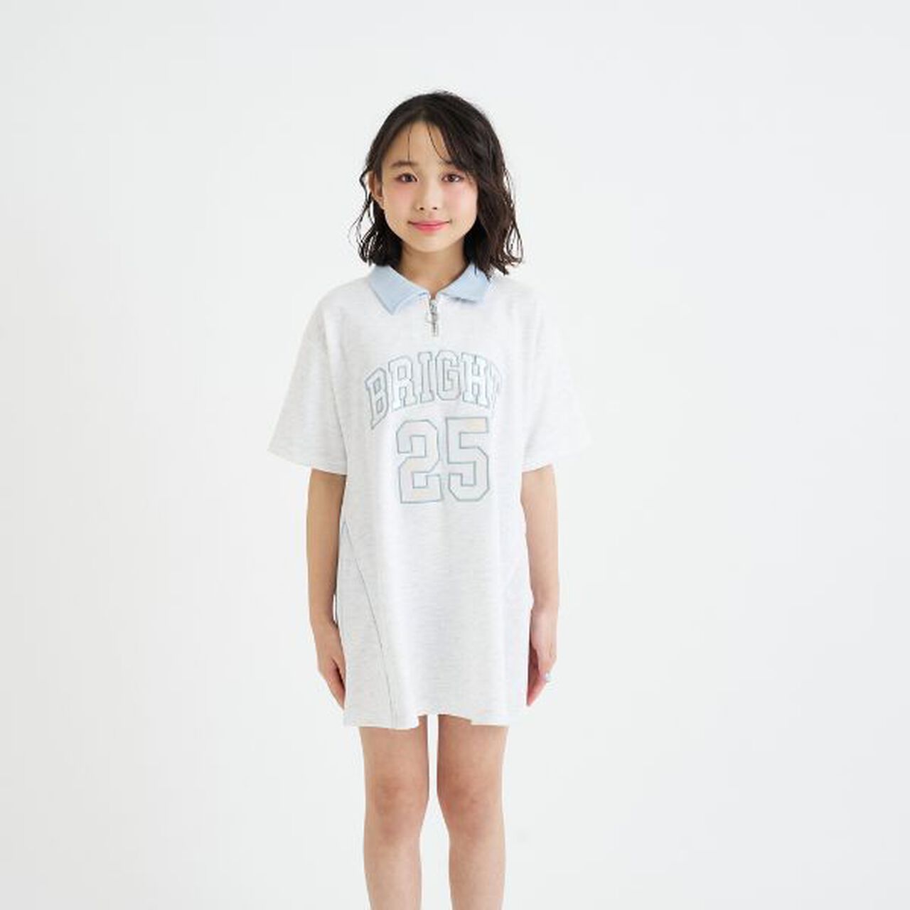 Numbered Half-Zip Ponte One-Piece Dress,Black, large image number 15